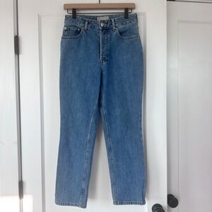 Everlane The Curvy 90s Cheeky Straight Jean Organic Cotton Blue 28 Crop